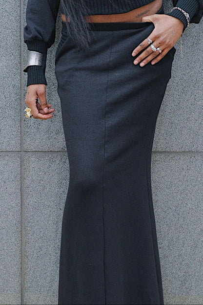 Soft Shadow Maxi Skirt