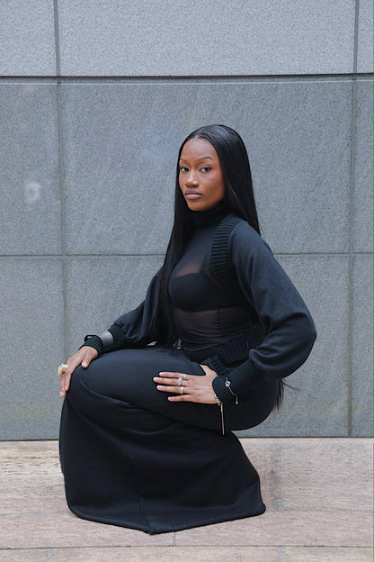 Soft Shadow Maxi Skirt